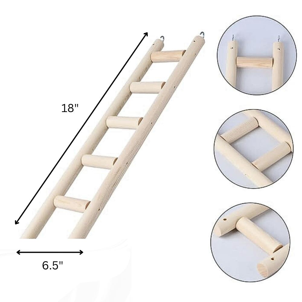 Large Wooden Hanging Ladder Toy Perches for Big Parrots
