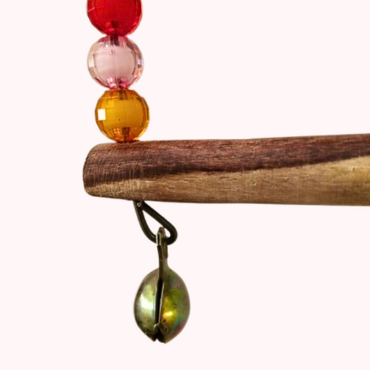 Colorful Beaded Fun Hanging Toy for Budgies & Finches