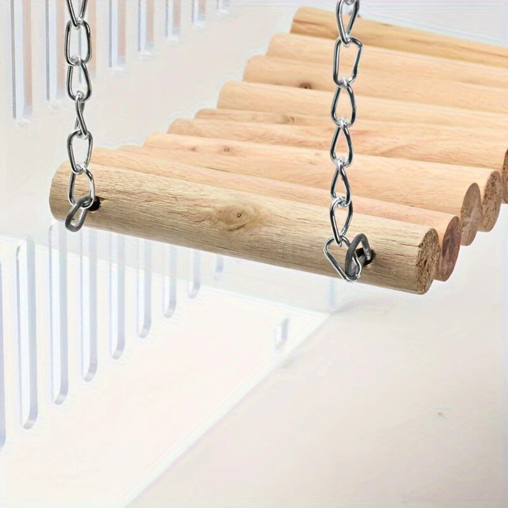 Parrot Swing Bridge Climbing Toy with Metal Chain