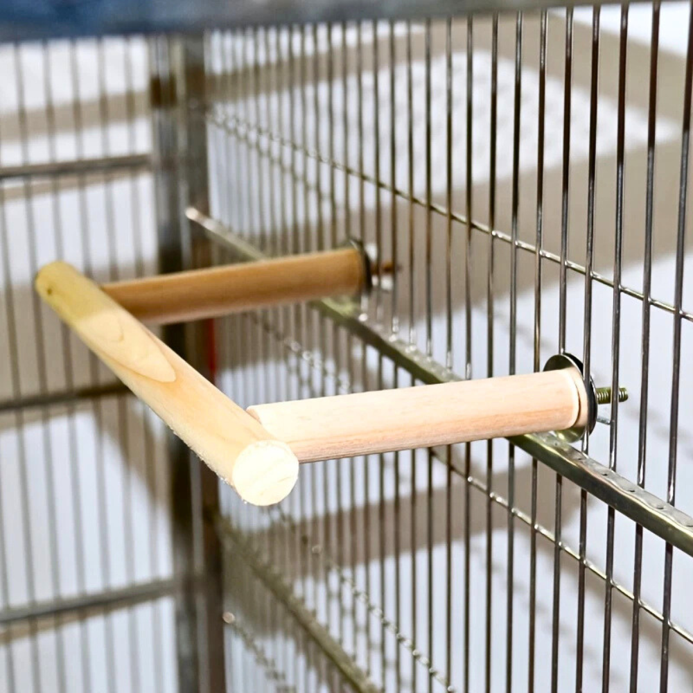 U-Stand Perch for Budgies Lovebirds & Small Birds - Easy Screw Mount