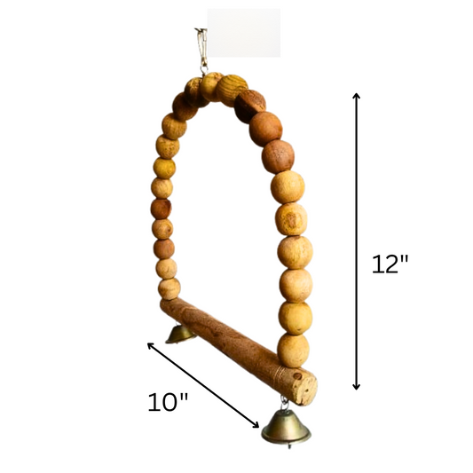 Arch-Shape Hanging Perch for Large Parrots Raw African Grey Amazon