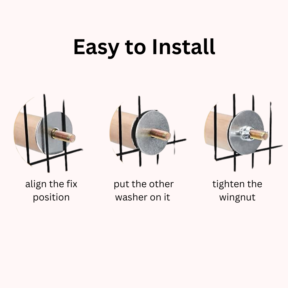 Premium Wood Bird Perch – Anti-Slip Sitting Stick with Easy Cage Mount for Big Parrots