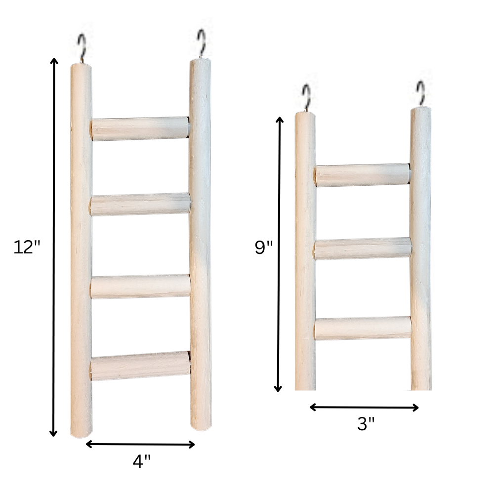 Wooden Ladder Toy for Bugies Lovebirds Cockatails Ringneck Parrots