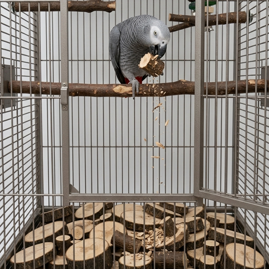 Natural Wood Chew Discs for Parrots & Birds – Organic Shredding & Beak Care Toy