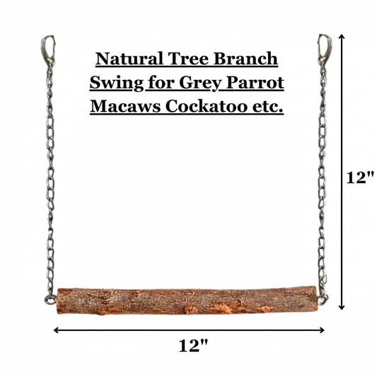 Non-Toxic Premium Wooden Swing Toy for Large Parrots