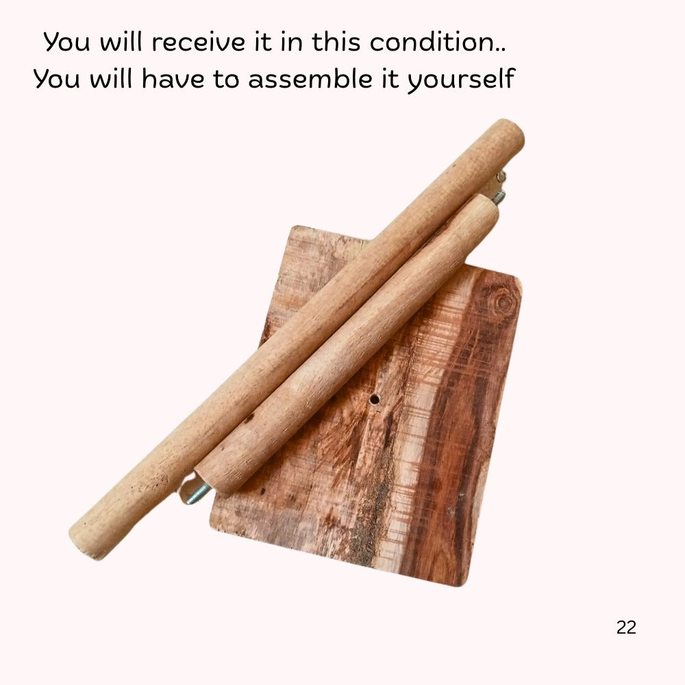 Eco-Friendly Bird T-Stand – Stable Wooden Training & Play Station