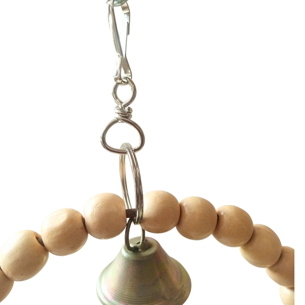 Eco-Friendly Round Bird Jhoola – Durable Circular Wooden Perch Swing