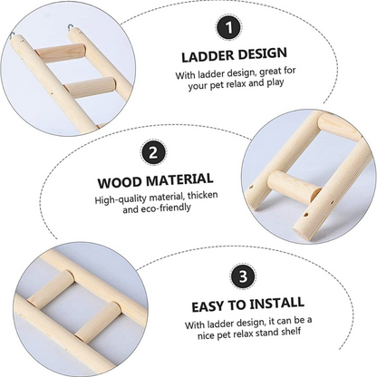 Large Wooden Hanging Ladder Toy Perches for Big Parrots