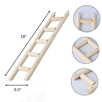 Large Wooden Hanging Ladder Toy Perches for Big Parrots