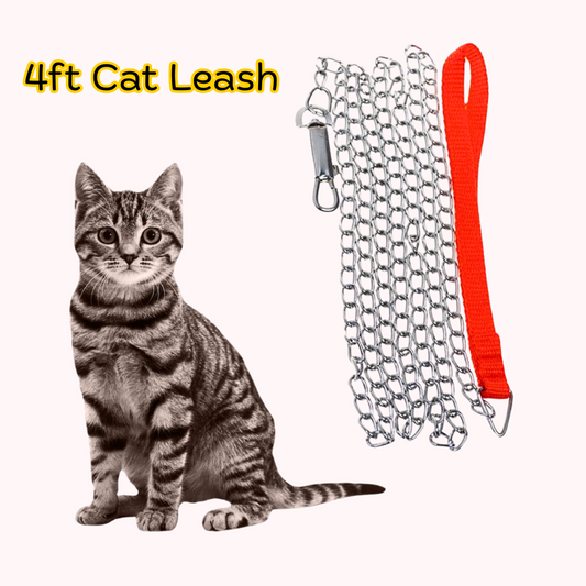 4ft Metal Cat Leash - Cat Walking Chain Harness