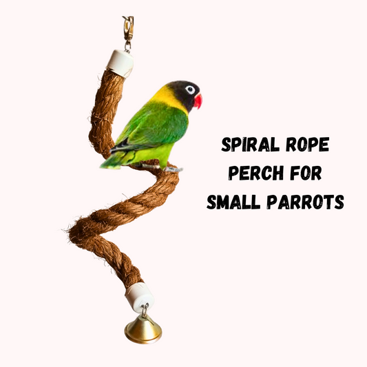 2ft Flexible Climbing Rope Perch Toy for Small & Medium Size Birds