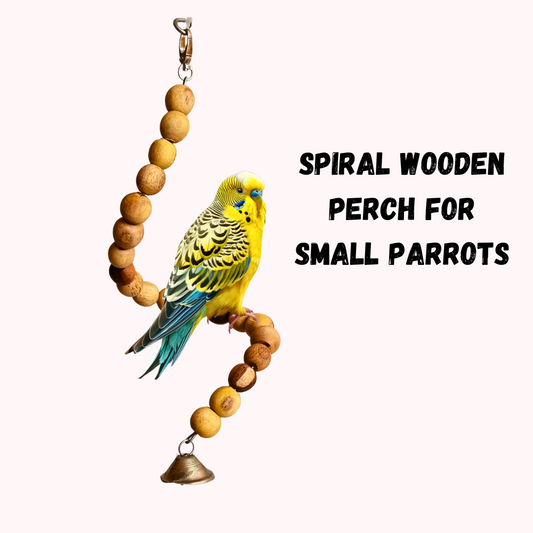 Spiral Wooden Beads Fancy Perches Climbing Toy