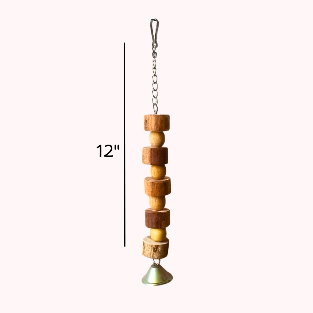 Wooden Bead Chew Toy – Boredom Buster for Birds