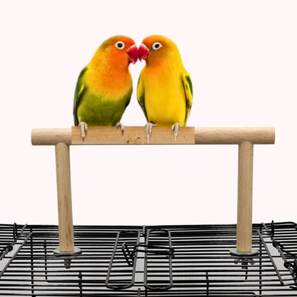 Wooden U-Shape Perch Stand Toy for Small Parrots