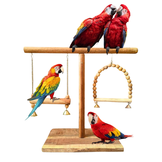 Natural Wood Jumbo PlayStation for Macaws, Greys & Large Parrots
