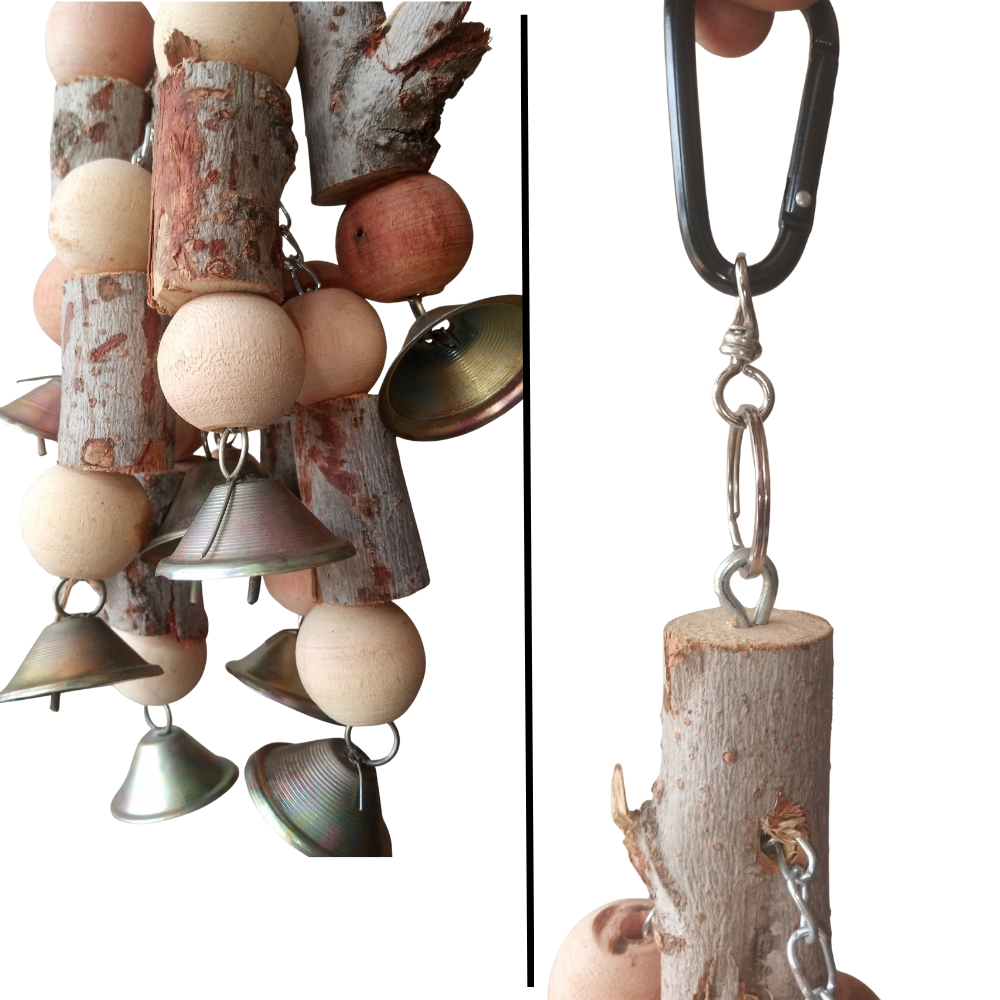 Multi-Bell Parrot Chewing Toy for Mental Stimulation