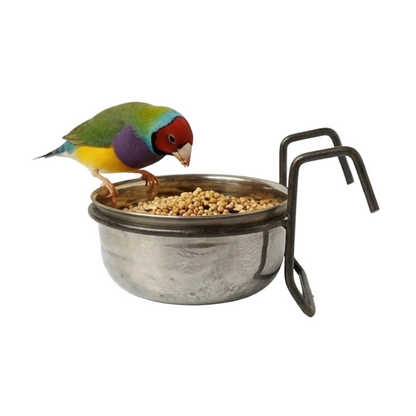 Pack of 2 Bird Feeding Bowl with Hanging Holder Stand - Durable & Rust Proof