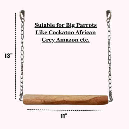Bird Cage Swing Toy for Cockatoo African Grey Raw Parrots