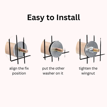 Pack of 2 Wooden Perch Stick for Birds - 3 Sizes Available