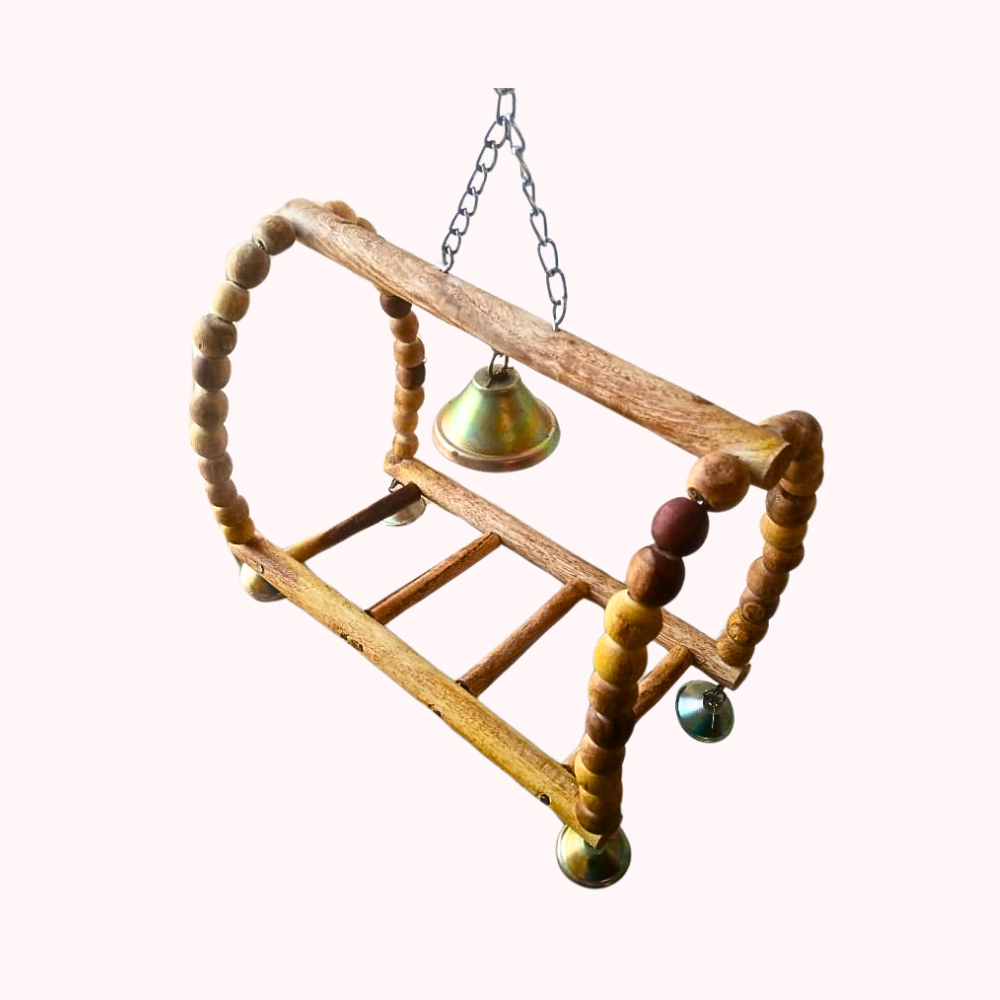 Fancy Wooden Cage Swing Toy Perch for Parrots