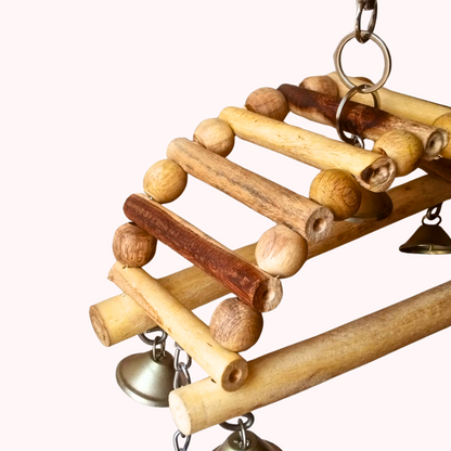 Fancy Wooden Cage Swing Toy Perch for Parrots