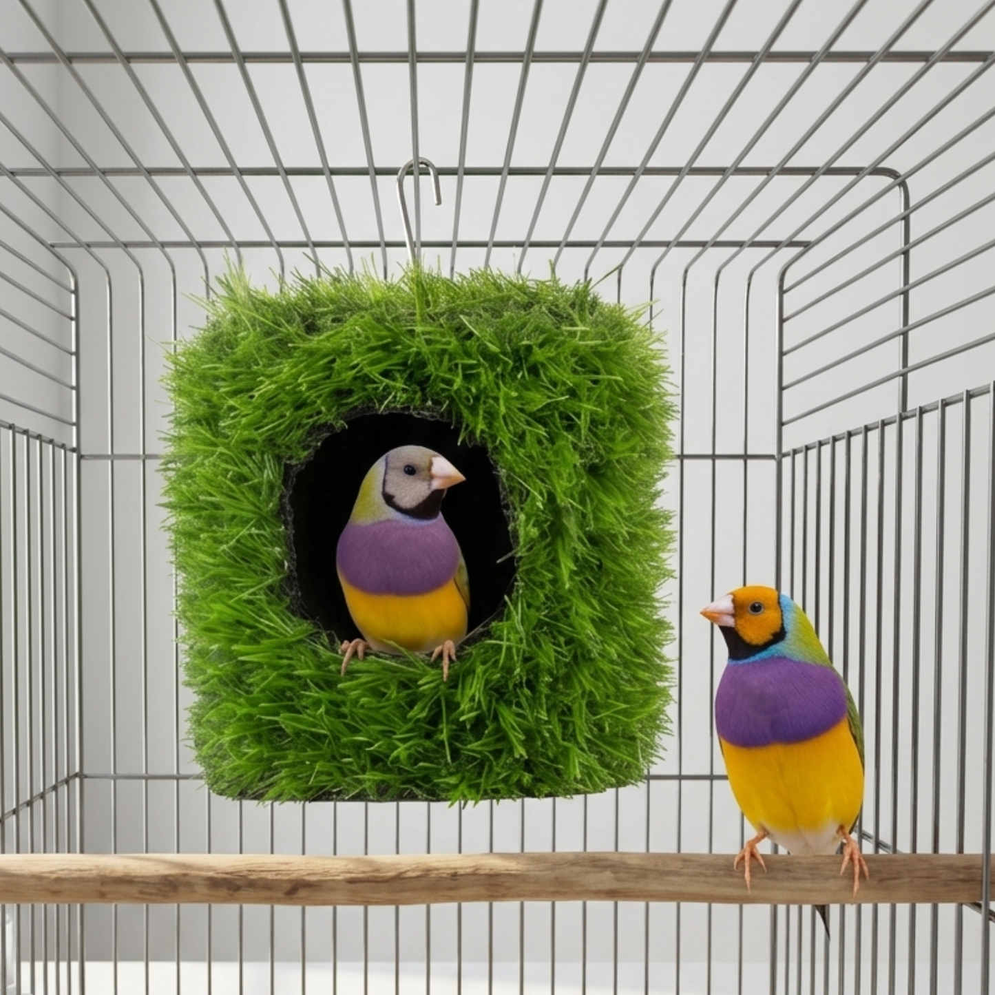 Handmade Grass Nest House for Finches & Small Birds