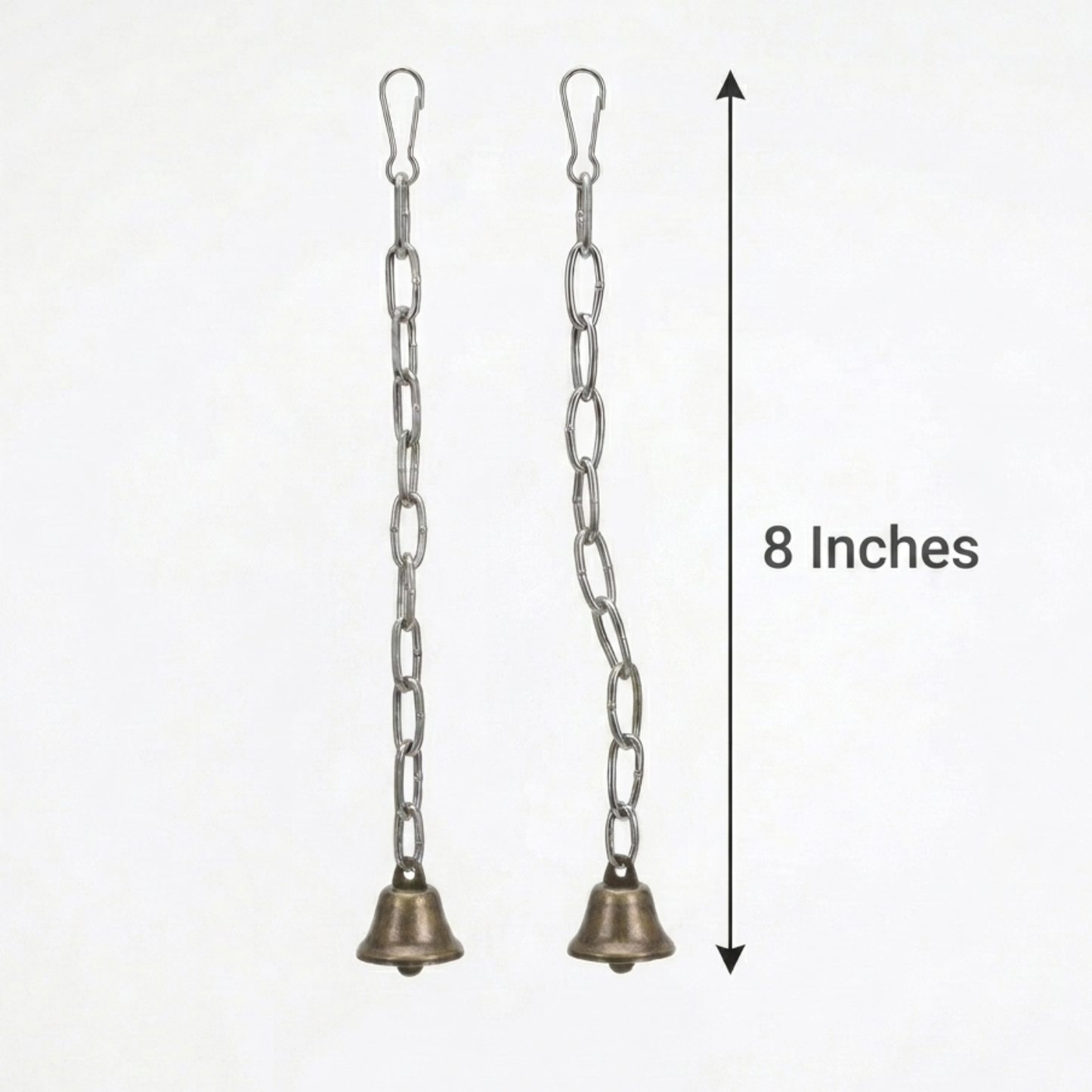 Pack of 2 Interactive Stainless Steel Chain Link Toy for Budgies & Parrots