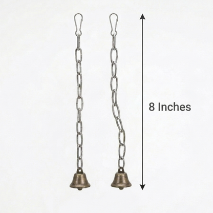 Pack of 2 Interactive Stainless Steel Chain Link Toy for Budgies & Parrots