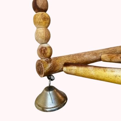 Fancy Wooden Cage Swing Toy Perch for Parrots