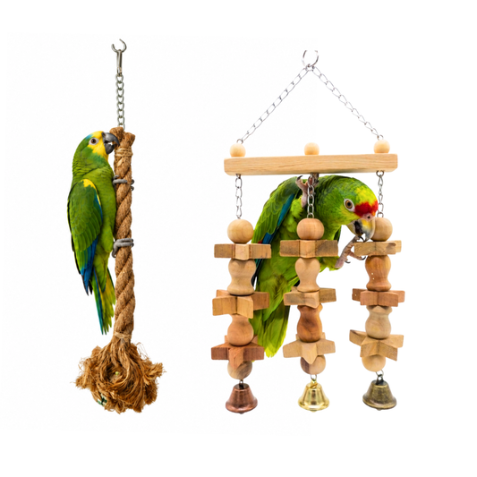 2 Pcs Birdy Bundle Pack for Cockatail Ringneck Raw African Grey Amazon