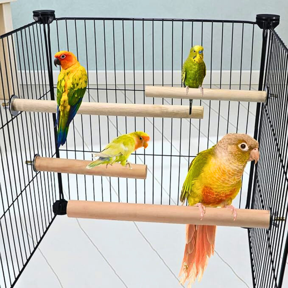 Pack of 2 Wooden Perch Stick for Birds - 3 Sizes Available