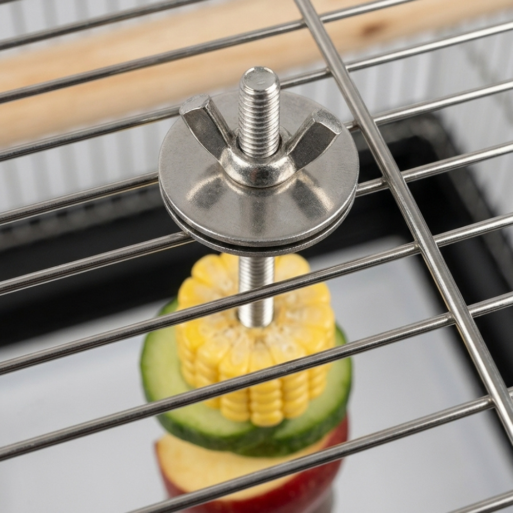 Birds Food Fruit & Vegtable Holder Skewer Foraging Toy for Parakeet