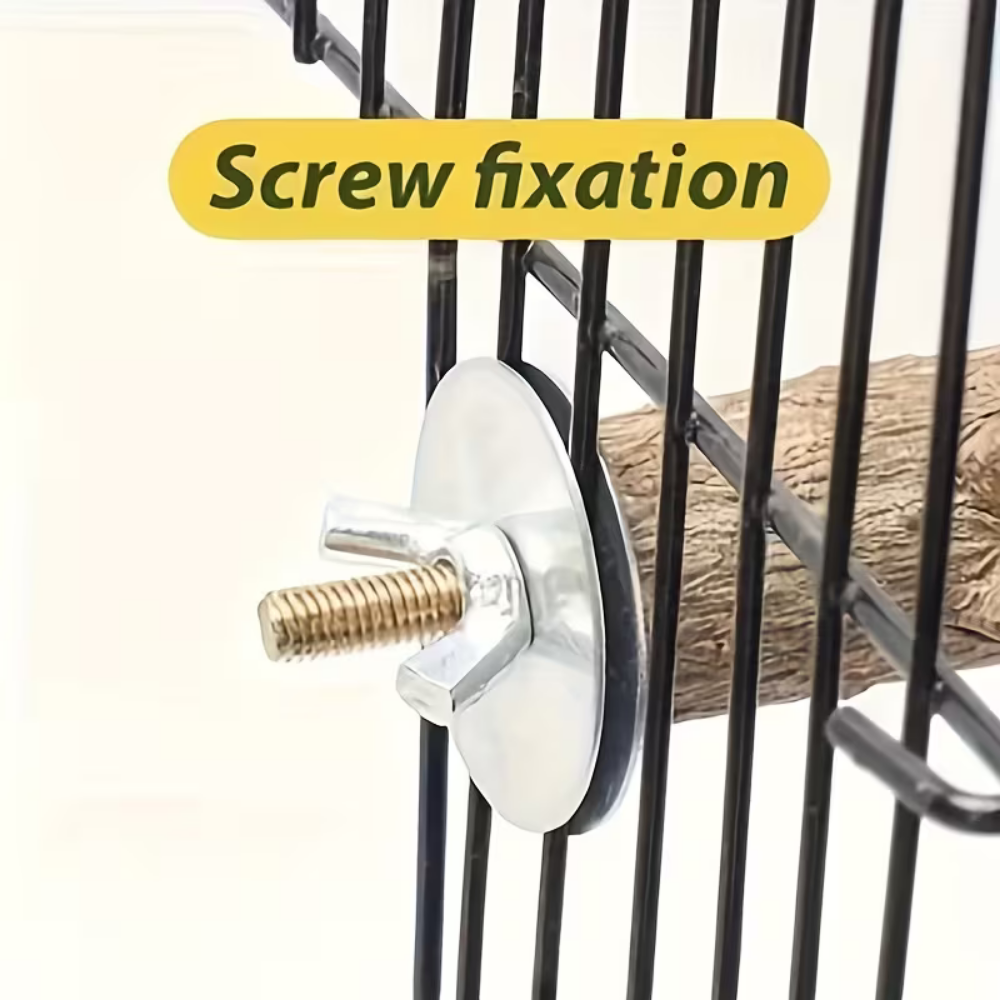 Double Step Natural Wooden Bird Swing – Hanging Perch for Small Parrots