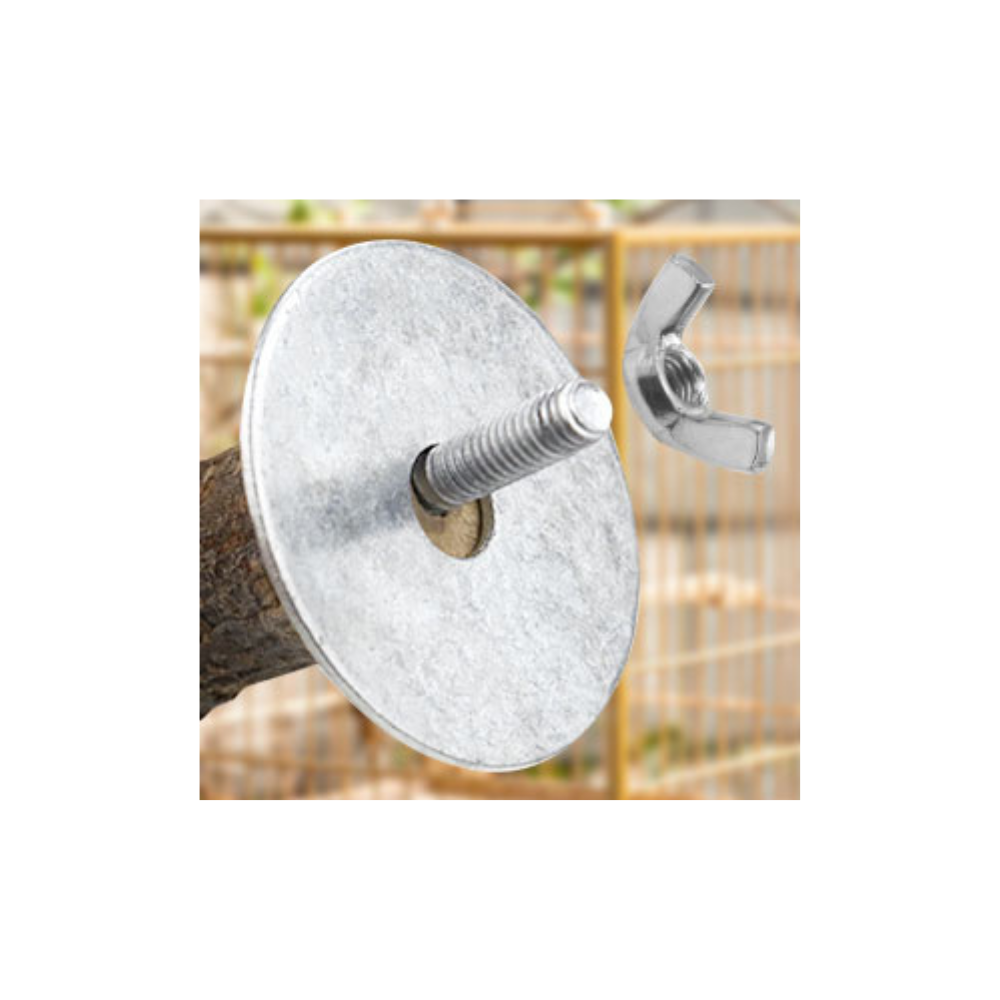 Durable Wooden T-Shape Perch Stand for Small Parrots - Natural Wood