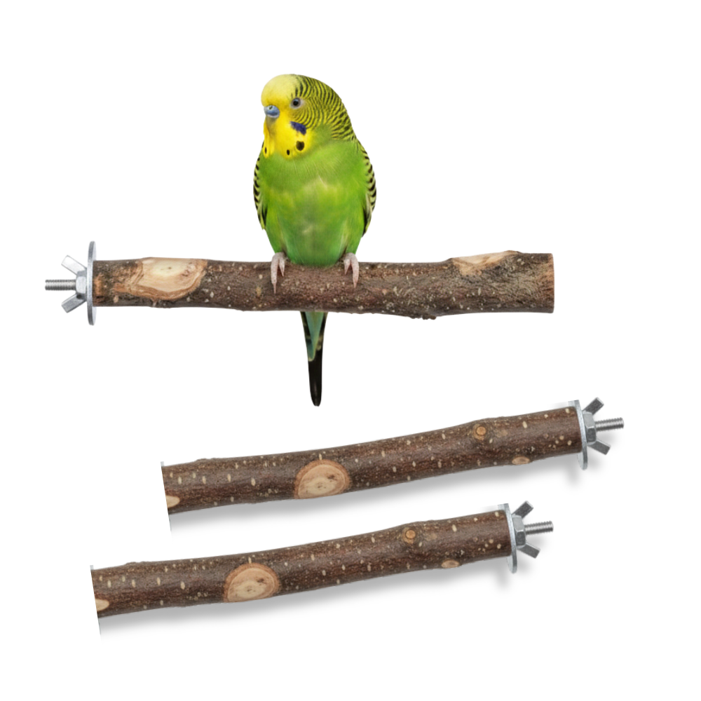 Pack of 2 Durable Natural Wood Sitting Stick - Perch for Birds