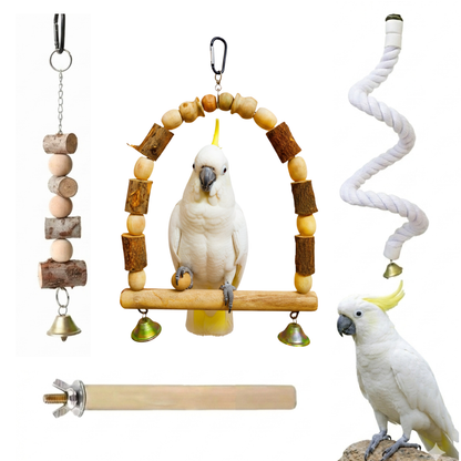 4 Pcs Birdy Bundle Pack for Raw, Amazon & Large Parrots