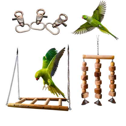 3 Pcs Birdy Bundle Pack for Cockatails Ringneck Raw Parrots