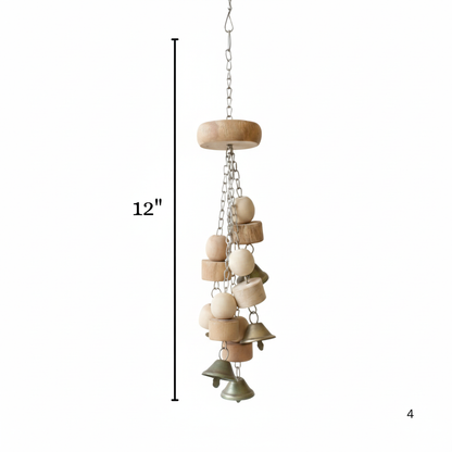 Premium Multi-Chain Bird Play Set – Heavy Duty Hanging Toy with Bells for Parrots