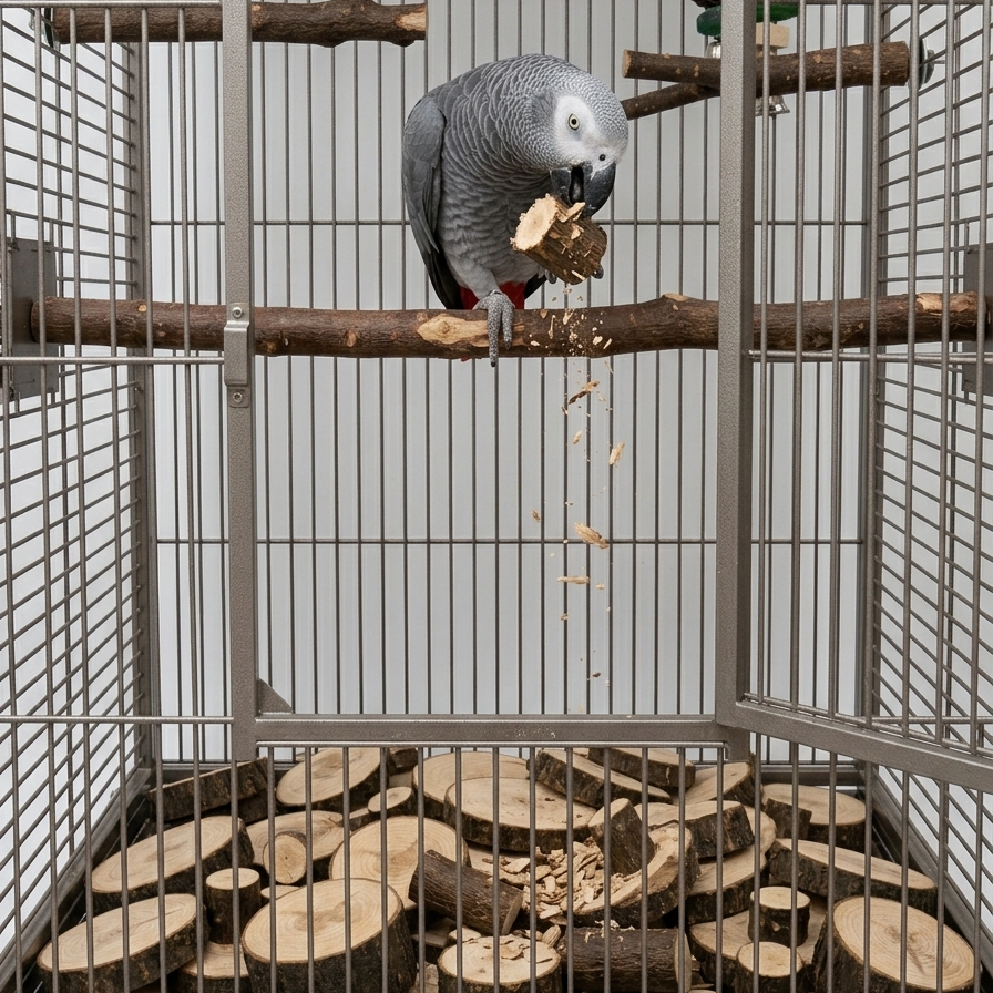 Natural Wood Chew Discs for Parrots & Birds – Organic Shredding & Beak Care Toy
