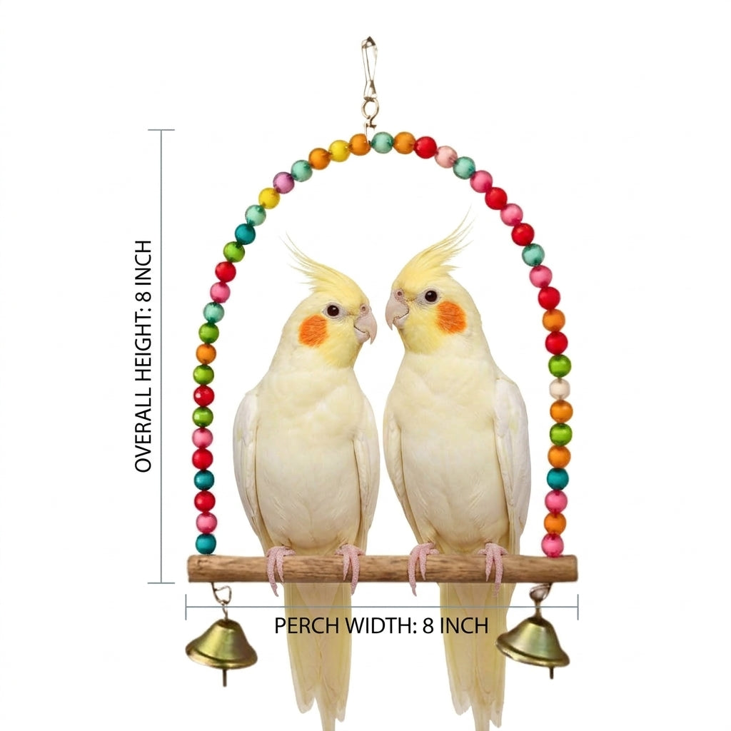 Decorative Hanging Arch Perch for Cockatiels & Conures etc