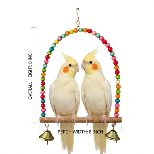 Decorative Hanging Arch Perch for Cockatiels & Conures etc