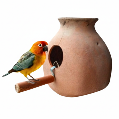 Wooden Stick for Matki & Boxes - Premium Bird Perch with Secure Metal Clip