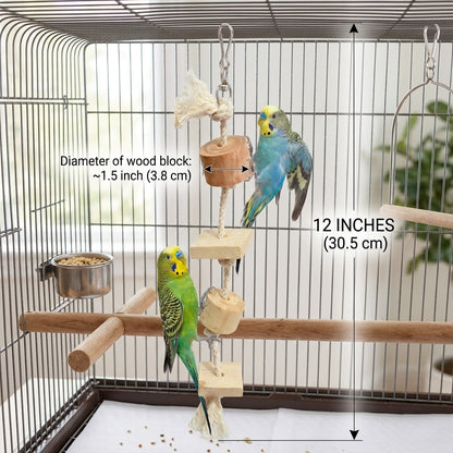 2 Pcs Rope Climbing Toy - Interactive Hanging Toy for Cockatail Lovebirds Budgies