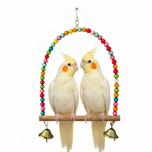 Decorative Hanging Arch Perch for Cockatiels & Conures etc