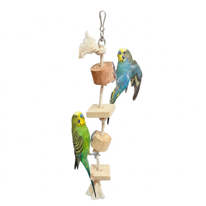 2 Pcs Rope Climbing Toy - Interactive Hanging Toy for Cockatail Lovebirds Budgies