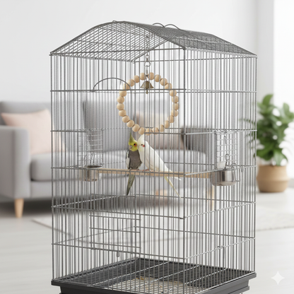 Eco-Friendly Round Bird Jhoola – Durable Circular Wooden Perch Swing