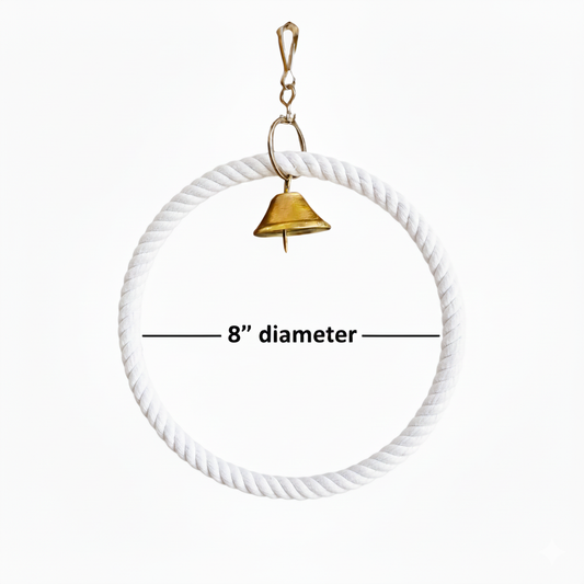 Round Ring Toy with Musical Bell for Ringnecks & Similar Parrots