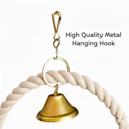 Round Ring Toy with Musical Bell for Cockatiels, Conures, Ringnecks & Similar Parrots