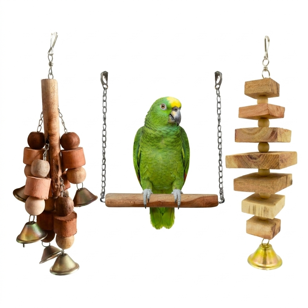 3 PCS Bundle Pack – Premium Bird Accessories for Medium & Large Parrots