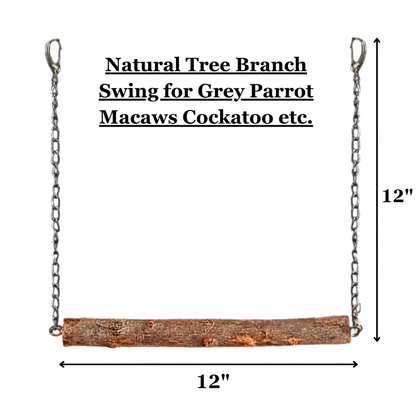 Non-Toxic Premium Wooden Swing Toy for Large Parrots